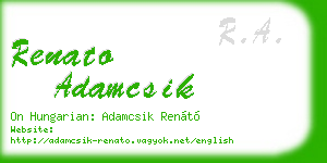 renato adamcsik business card