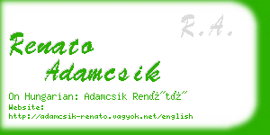 renato adamcsik business card